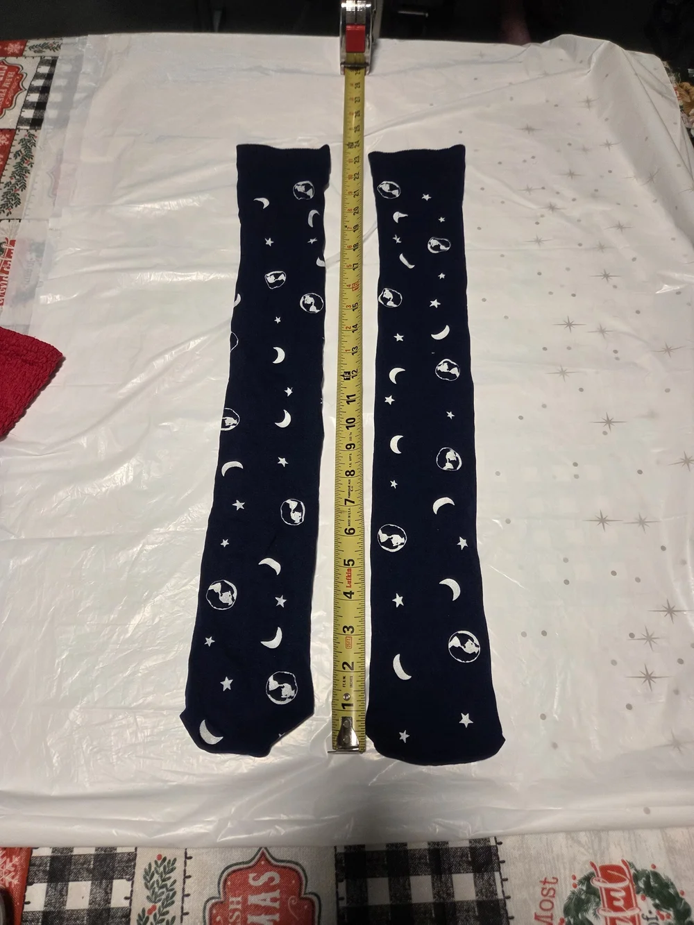 Y2k Cosmic Over Knee Socks Navy Blue Moon